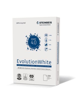 5x Steinbeis 5219 080 10 00 1 Evolution white - A4, 80g, 500 Blatt