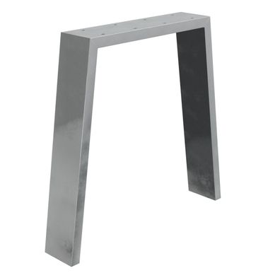 HAGO® Tischbeine 2er Set Edelstahl Trapez Bankkufen Silber 44x42 DIY Tisch Bank