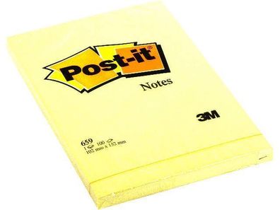 6x POST IT 659 Haftnotizen 102 x 152 mm gelb