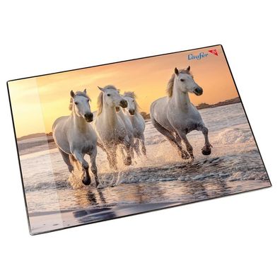 Läufer 46656 Schreibunterlage Motiv Pferde am Stand, 40x53cm