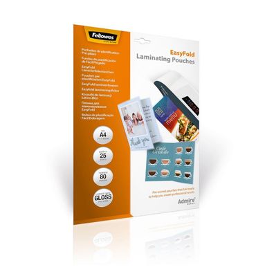Fellowes 5601901 Fellowes Laminierfolientasche, mit Falz, DIN A4, 160 mic