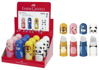 Faber-Castell 583513 Radierer-Spitzer-Kombi Faces im Display