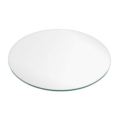 Glasplatte TERRY 50cm Rund Gehärtetes Glas Scheibe Kaminplatte Bodenplatte