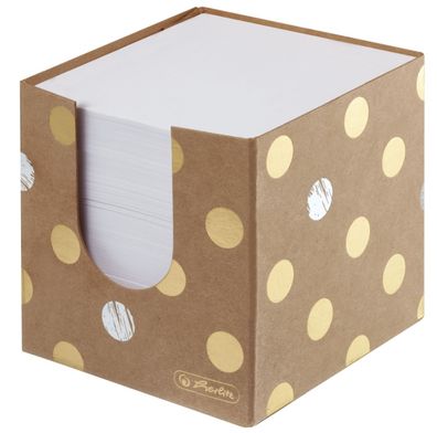 herlitz 50021819 herlitz Zettelbox Pure Glam, 90 x 90 mm, braun