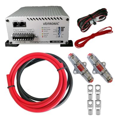 Votronic Zweitbatterieset VCC 1212-50 Ladebooster 12V 50A inkl. Kabelsatz