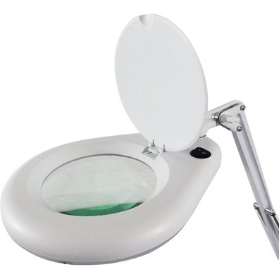 UNiLUX 400108073 UNiLUX LED-Lupenleuchte ZOOM, mit Tischklemme, weiß