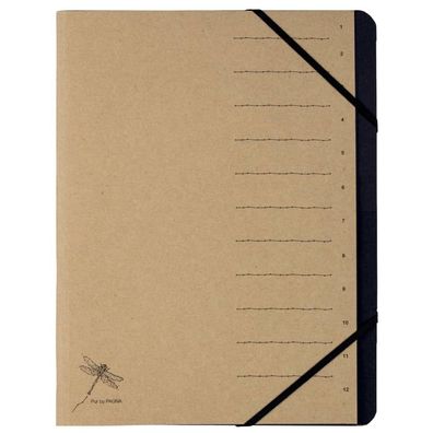 Pagna® 40061-11 Ordnungsmappe Pur - A4, 12 Fächer, natur