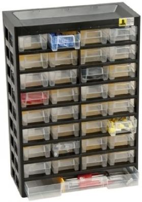allit 458120 Kleinteilemagazin VarioPlus Basic 54 33 Fächer