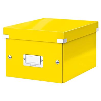 LEITZ 6043-00-16 Archivbox Click & Store WOW Klein, Graukarton, gelb