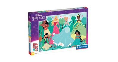 Clementoni Supercolor Maxi - Disney Princess, Puzzle (104 Teil