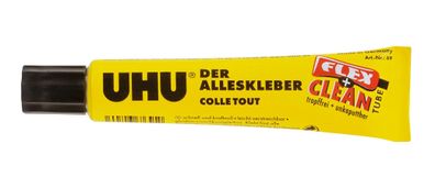 UHU 69 UHU Alleskleber FLEX + CLEAN, Kunststofftube, 20 g