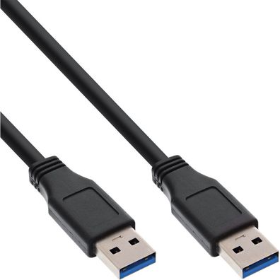 InLine® 35210 USB 3.0 Kabel, A an A, schwarz, 1m