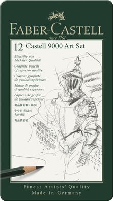 Faber Castell Bleistift 9000 12er 8B-2H grün 12er
