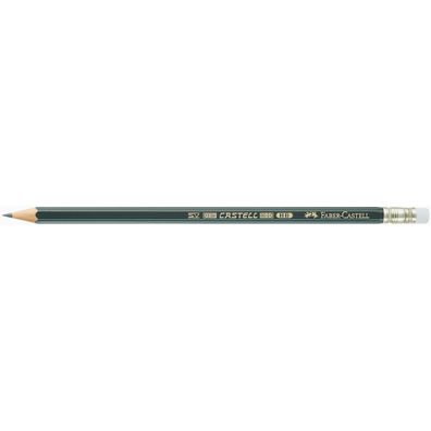 Faber Castell Bleistift 9000 HB grün mit Gummitip