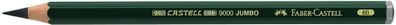 Faber Castell Bleistift 9000 Jumbo 6B grün Radierer