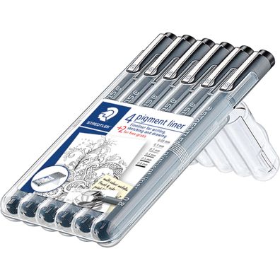 Staedtler pigment liner schwarz 6ST Box