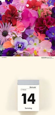 Zettler 609774 Kalenderrückwand Blumen - 14,5 x 29,5 cm, 2-fach sortiert