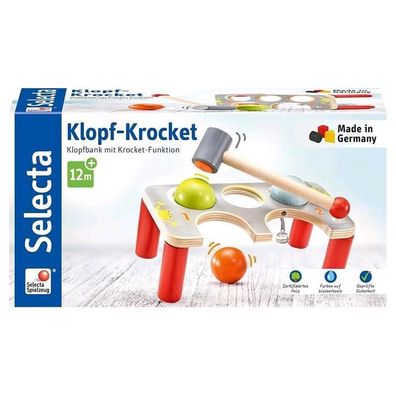 Selecta Klopf-Krocket, Klopfbank aus Holz 62060 - - (Spielze