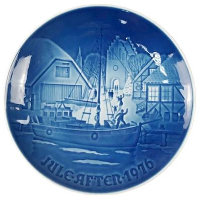 Wandteller Bing & Grondahl Weihnachten Blau