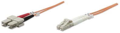 Intellinet 470377 Intellinet LWL Anschlusskabel LC/SC 2m Multimode OM2 orange