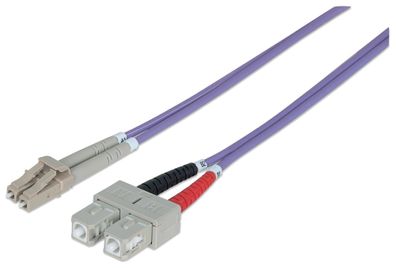 Intellinet 751049 Intellinet LWL Anschlusskabel LC/SC 1m Multimode OM4 lila