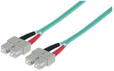Intellinet 750844 Intellinet LWL Anschlusskabel SC/SC 5m Multimode OM3 aqua