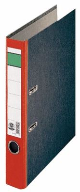 CENTRA Ordner A4 5cm rot mit schwarzem Wolkenmarmor