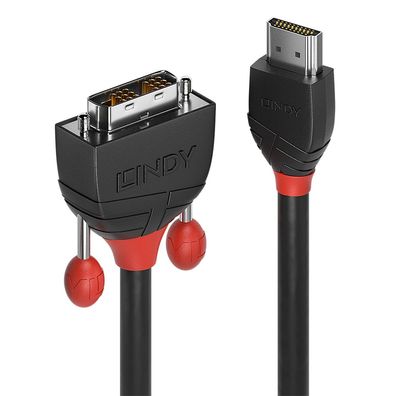 Lindy 36275 Lindy HDMI an DVI-D Single Link Kabel Black Line 10m