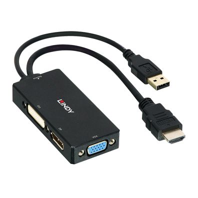 Lindy 38182 Lindy Konverter HDMI an DP/DVI/VGA Multi