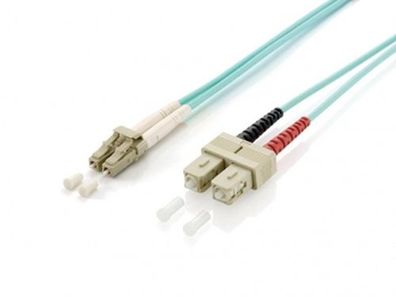 Equip 255316 Equip LWL Patchkabel LC->SC 10.00m Multimode Duplex OM3 turq Polybeutel