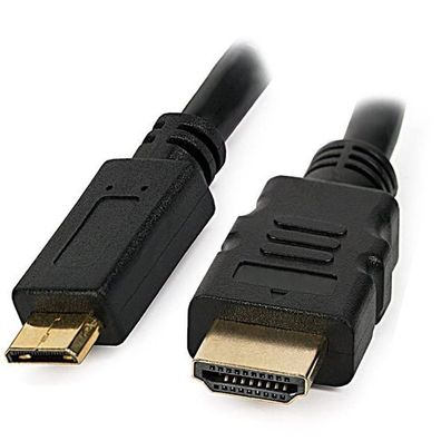 Techly ICOC-HDMI-B-015 Techly HDMI kabel High Speed mit Ethernet-Mini HDMI, 1,8m sw