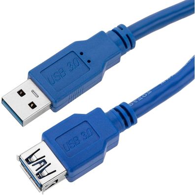 Techly ICOC-U3-AA-10-EX Techly USB3.0 Verlängerungskabel Stecker/Buchse TypA 1m blau