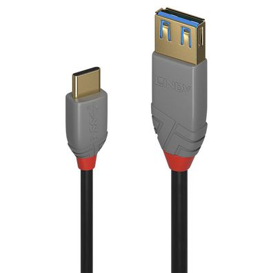 Lindy 36895 Lindy Adapterkabel USB 3.1 Typ C an A Anthra Line 0.15m