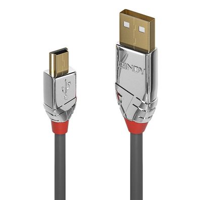 Lindy 36633 Lindy USB 2.0 Kabel Typ A/Mini-B Cromo Line M/M 3m