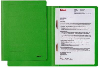 LEITZ 3003 Schnellhefter Fresh A4 250Blatt kfm. Heftung Karton (RC) grün