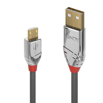 Lindy 36652 Lindy USB 2.0 Kabel Typ A/Micro-B Cromo Line M/M 2m