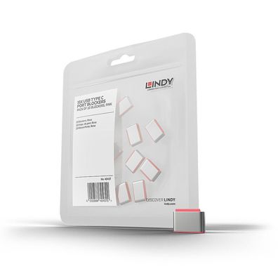 Lindy 40437 Lindy USB Typ C Port Schloss rot 10 Stück