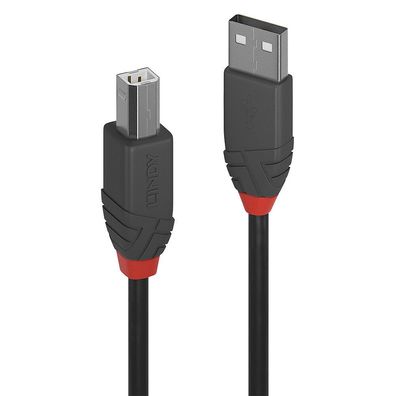 Lindy 36670 Lindy USB 2.0 Kabel Typ A/B Anthra Line M/M 0.2m