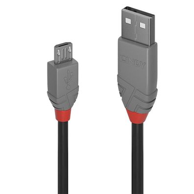 Lindy 36730 Lindy USB 2.0 Kabel Typ A/Micro-B Anthra Line M/M 0.2m
