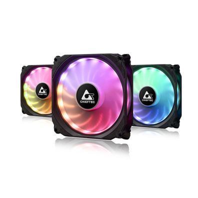 Chieftec CF-3012-RGB Lüfter Chieftec 120mm Tornado CF-3012-RGB(3er Set/inkl. Cont)