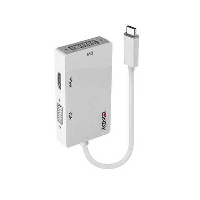Lindy 43273 Lindy Konverter USB 3.1 Typ C auf 3 Displays HDMI DVI VGA