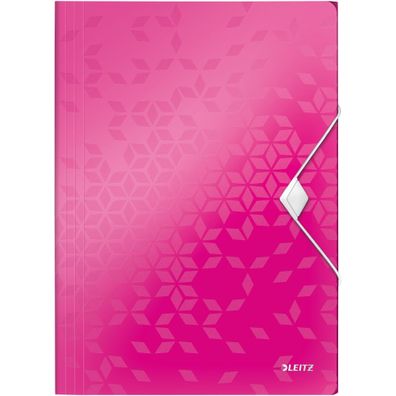 LEITZ 4599 Eckspannermappe WOW A4 PP pink metallic
