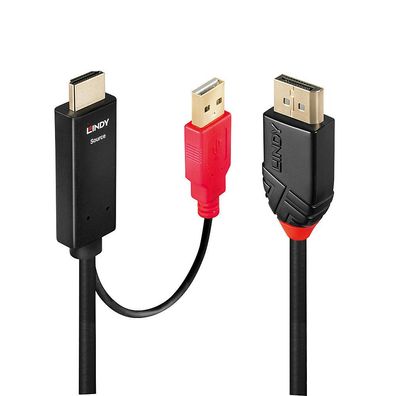 Lindy 41425 Lindy HDMI an DisplayPort Adapterkabel 1m