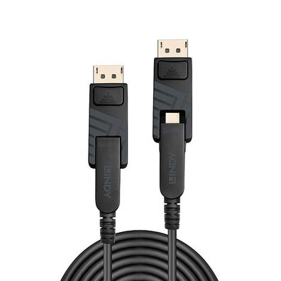 Lindy 38486 Lindy 100m Fibre Optic Hybrid DisplayPort 1.4 Cable