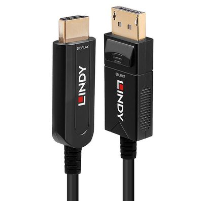 Lindy 38490 Lindy Displayport 1.2 auf HDMI 18G AOC Kabel 10m