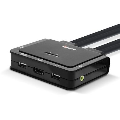 Lindy 42347 Lindy 2 Port HDMI 18G, USB Type C Cable KVM Switch