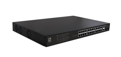 Level One FGP-2831 LevelOne Switch 28x FE FGP-2831 2xGE 2xGSFP 390W 802.3xPoE