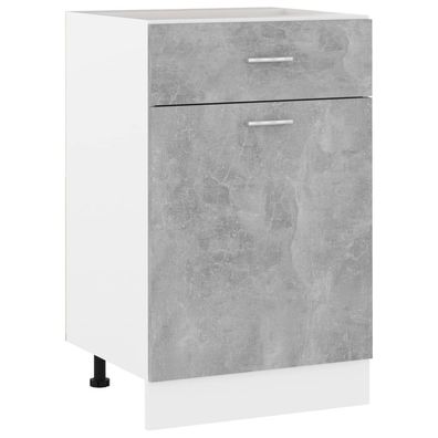vidaXL Schubunterschrank Lyon Betongrau 50x46x81,5 cm Holzwerkstoff