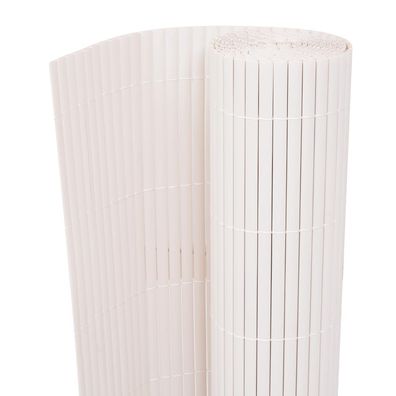 vidaXL Gartenzaun Doppelseitig 90 x 300 cm Weiß