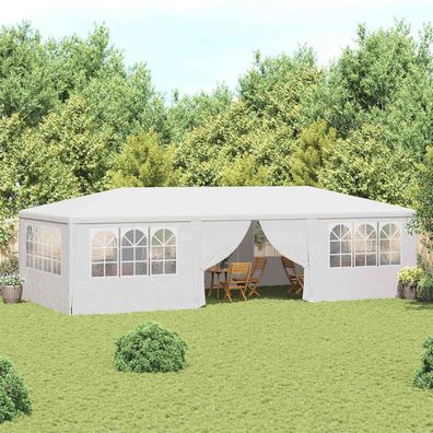 vidaXL Profi-Partyzelt mit Seitenwänden 4×9 m Weiß 90 g/m²